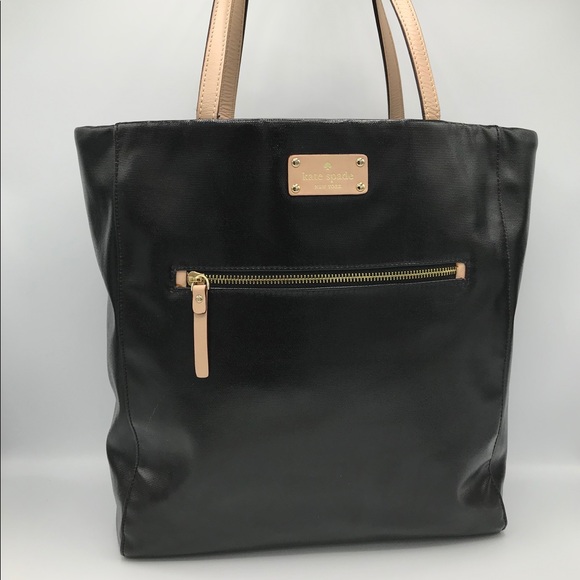 kate spade Handbags - ✨Kate Spade NY✨Black Coated Cotton/Leather Tote